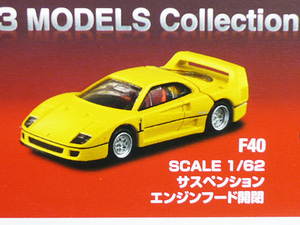 ■トミカプレミアム■フェラーリ F40（FERRARI 3 MODELS Collection）黄色 イエロー