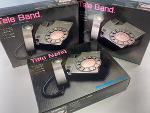 ★まとめ売り 未使用品 3点 Tele Band おしゃれ 電話機 電話 インテリア リダイヤル 昭和 レトロ アンティーク 当時物 時計付き 管理TO978