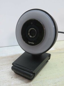 ■Spedal AF966 ウェブカメラ 4K HIGH-DEFINITION BEAUTY FILL LIGHT WEBCAM クロス 変換プラグ 元箱付き USED 96895■！！