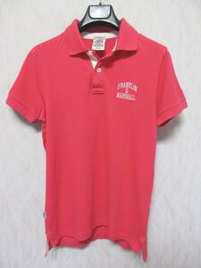 FRANKLIN MARSHALL フランクリン マーシャル ポロシャツ 半袖 ロゴ メンズ S ピンク　irmri yg2150