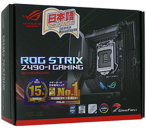 【中古】ASUS Mini-ITXマザボ ROG STRIX Z490-I GAMING LGA1200 元箱あり [管理:1050017029]