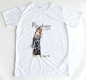 モスキーノ MOSCHINO for 25ans　2013年 6月号　Tシャツ　ホワイト　未使用