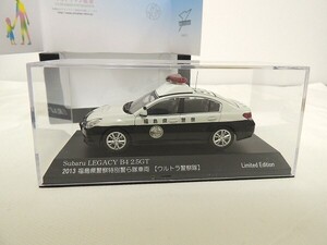 【未開封】レイズ 1/43 スバル LEGACY B4 2.5GT パトロールカー 2013 福島県警察 特別警ら隊車両 ウルトラ警察隊 円谷 ウルトラマン基金/60