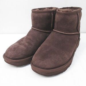 アグ UGG 1016222 Classic Mini II ムートンブーツ 23.0cm ブラウン 茶系 スエード レディース