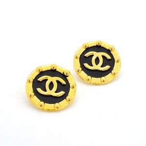 CHANEL シャネル ココマーク ピアス メタル ゴールドGP レディース アクセサリー ラウンド ヴィンテージ 【中古】