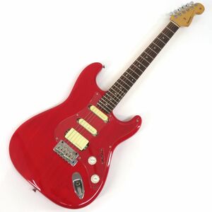 092s☆FERNANDES フェルナンデス ST-45C シースルーレッド ストラトキャスター エレキギター ※中古