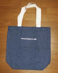 PORSCHE ポルシェ トートバッグ 販促用 非売品 41cmX39cm BLU 未使用品/カイエン 911 カレラ 914 924 928 944 GT-3 GT-4