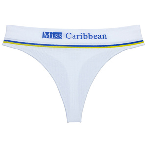 Tバック セクシー オシャレ レディース MISS CARIBBEAN ランジェリー ストレッチ スポーツ 運動 XL ホワイト