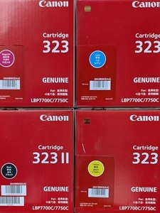 【ジャンク】Canon LBP-7700用　未開封・未使用カートリッジ全色4種　CRG-323各種 