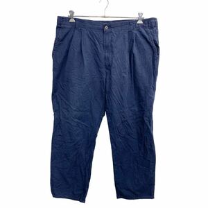 DOCKERS チノパン W42 ドッカーズ タックパンツ ビッグサイズ ネイビー コットン USA製 古着卸 アメリカ仕入 2408-340