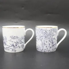 ITH43X5LQGPV 未使用保管品 Christian Dior クリスチャン ディオール ジャルダン＆レーヴダンフィニ ペア マグカップ コーヒーカップ ティーカップ ホワイト 高級 洋食器