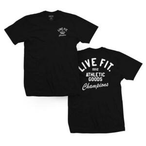 【送料無料】LIVE FIT 新作Tシャツ ATHLETIC GOODS 黒 Mサイズ☆LVFT