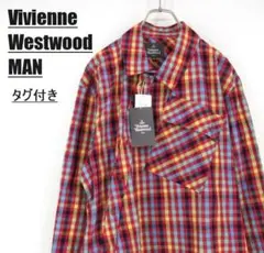 ★タグ付き★Vivienne Westwood チェックシャツ アシンメトリー