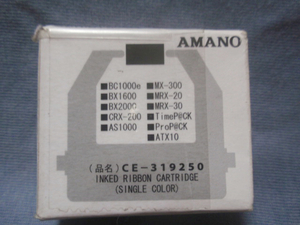 AMANO CE-319250 単色リボンカセット リボン 黒 タイムレコーダー (タイムカード) 140円から