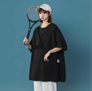 韓国風 レディース 半袖Tシャツ 新しい夏 気質 ファッションTシャツ S ブラック