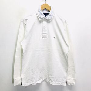 オシャレ系男子必見◎【TOMMY HILFIGER】トミー ラガーシャツ トップス アメカジ 古着コーデ ストリート ワイドシルエット 白 M /Y15239ii