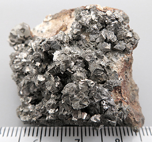 硫砒鉄鉱 Arsenopyrite 国産鉱物 小型美結晶 著名産地 埼玉県秩父鉱山 瑞浪鉱物展示館 4896