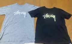 Stussy Tシャツ Sサイズ 2枚セット グレー ブラック