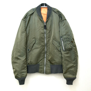 90s USA製 ALPHA INDUSTRIES アルファ インダストリーズ L2-B フライトジャケット オリーブ 雰囲気◎ size.L l2b vintage 復刻 50s 60s