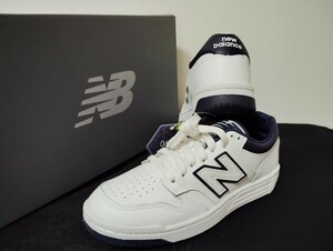 新品23.5cmニューバランス（newbalance）レディーススニーカーBB480LWNホワイトブルー白青