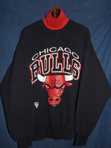 CHALK LINE製*CHICAGO BULLS/シカゴブルス*ネック付きスウェットシャツ*size XL*OLD古着ヴィンテージ*NBAジョーダン