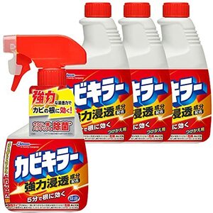 まとめ買い カビキラー カビ取り剤 本体1本+付替用3本セット 400g×4本