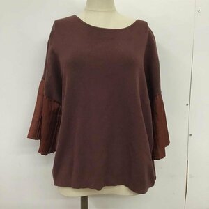 KBF 表記無し ケイビーエフ ニット、セーター 半袖 KB62-22S170 半袖ニット Knit Sweater 茶 / ブラウン / 10088956