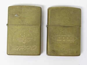 ユ■/Zこ8741　Zippo ジッポ ゴールドカラー 1993 1998 2個セット / 着火未確認 保証無