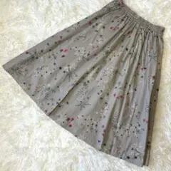 【花柄のコットンスカート】美品  ロングスカート 綿 小花がら 可愛い ドレス