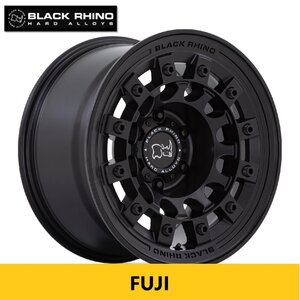 人気 USオフ系 ミリタリーデザイン マットブラック 新品4本 BLACK RHINO FUJI BR004 8.0J×17in IS30 114.3 5H デリカ D5 RAV4