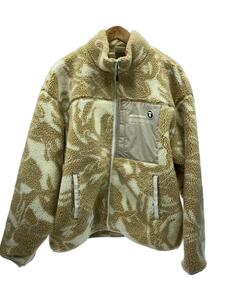 A BATHING APE◆NOW ZIP UP FLEECE/フリースジャケット/M/ポリエステル/ベージュ/aapswma316xxl//