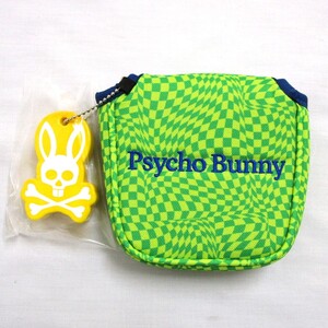 サイコバニー マレット PBMG3SH6-60 グリーン パターカバー★Psycho Bunny ロゴ刺繍 ラビット チャーム付き センターシャフト対応