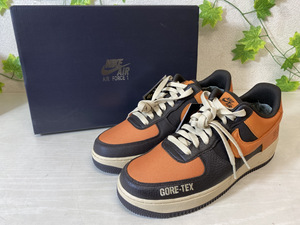 7928-01★未使用★27cm/Nike Air Force 1 Low Gore-Tex/ナイキ エアフォース ゴアテックス/正箱付/ブラウン/オレンジ★