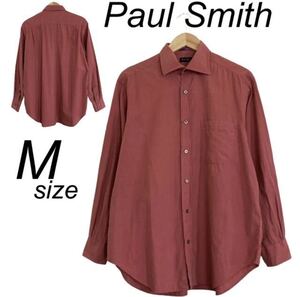 Paul Smith ポール・スミス メンズ 長師シャツ M ゆったり カジュアルシャツ 日本製 レンガ系 (G47) ★