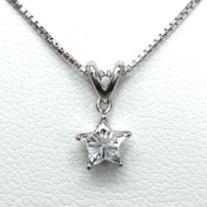 【売り切り】1円〜!!《Pt900/Pt850 天然ダイヤモンドネックレス》J◎ 約2.7g 約40.5cm diamond necklace ジュエリー EB8/EC1 E223