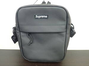 未使用品 Supreme Leather Shoulder Bag シュプリーム レザー ショルダー バッグ Black ブラック 黒 激安１円スタート