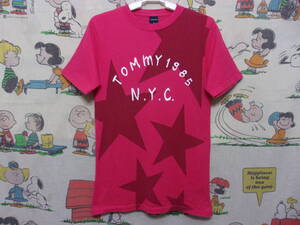 Tommy Hilfiger Tシャツ M 日本製 トミーヒルフィガー 1985 N.Y.C. 星柄 STAR スター 総柄 ウィメンズ レディース トップス カットソー