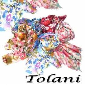 Tolani トラニ Floral Small Flower ストール フラワー /花柄/マフラー/セレブ/愛用/pink/9020/2010.04/