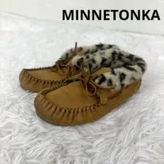 MINNETONKA ミネトンカ モカシン ボア ヒョウ柄 6（23cm相当）