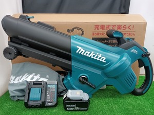 未使用品 makita マキタ 18V 3.0Ah 充電式 ブロワ 集じん機 MUB187DWF バッテリー1個 充電器 【2】