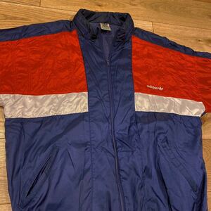 90s adidas アディダス ナイロン ジャケット ブルゾン ネイビー L