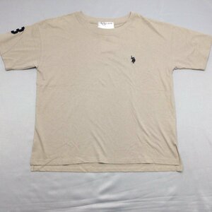 【送料無料】【新品】US.POLO.ASSN　レディース半袖Tシャツ（コットン100％）　　M　　ベージュ★12234