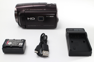 4664- ソニー SONY HDビデオカメラ Handycam HDR-PJ670-T ボルドーブラウン 光学30倍 良品