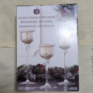 GLASS CANDLE HOLDERS BOUGEOIRS EN ＶＥＲＲＥ portavelas DE CRISTAL グラス