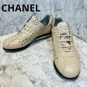 超希少 CHANEL　シャネル　スポーツライン　スニーカー　35　保存袋付き