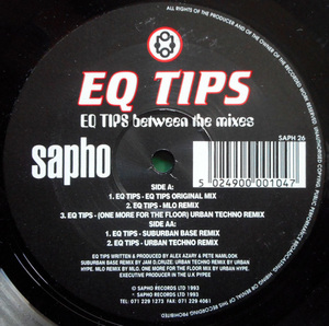 【12″】EQ TIPS - Eq Tips Between The Mixes【Alex Azary + Pete Namlook/1993年Sapho】