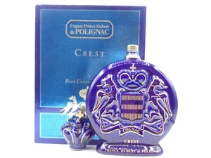 同梱不可 1円～PRINCE HUBERT DE POLIGNAC CREST プリンス ユベール ポリニャック クレスト 青 陶器 ブランデー ※箱汚れあり 箱入 G34828