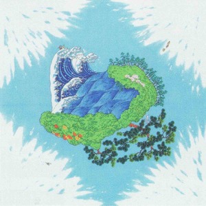 綿小風呂敷　ふろしき「富士山　MISATO ASAYAMA」中巾　約50cm（お弁当、ランチョンマットに）y092-AMB-04