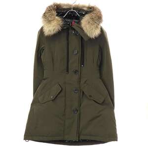 MONCLER モンクレール MONTICOLE フーデッドファー ダウンコート D20934993425 57136 カーキ 0 IT9V7I6K2QPM