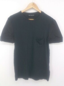 ◇ NEIL BARRETT ニール バレット 胸ポケット 切替 半袖 Tシャツ カットソー サイズ XS ブラック メンズ P